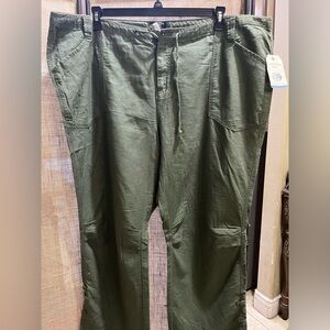Canyon River‎ Blues 1987 military Green Linen /Cotton Crop /Wide Leg Pants